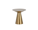 Sunpan Carmel Side Table - Stainless Steel/Yellow Gold