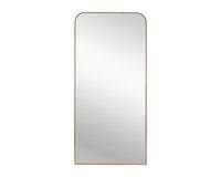 Sunpan Calabasas Floor Mirror in Black / Brass