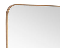 Sunpan Calabasas Floor Mirror in Black / Brass