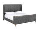 Sunpan Chianti Bed - King - Overcast Grey