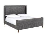 Sunpan Chianti Bed - King - Overcast Grey