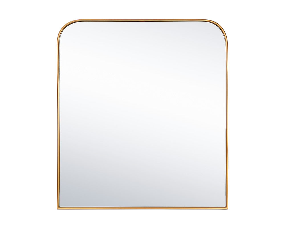 Sunpan Calabasas Wall Mirror in Black / Brass