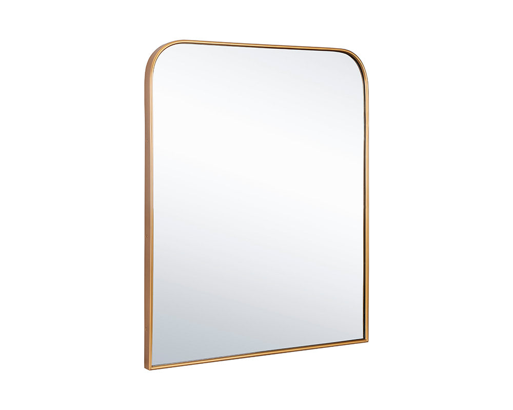 Sunpan Calabasas Wall Mirror in Black / Brass