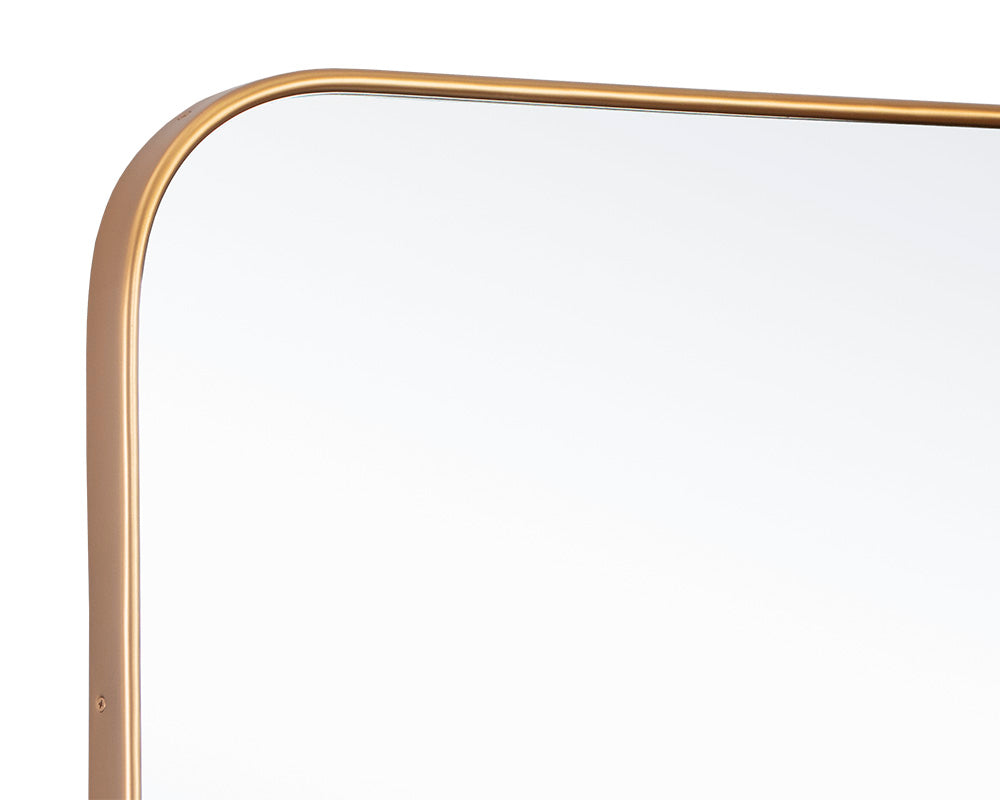 Sunpan Calabasas Wall Mirror in Black / Brass