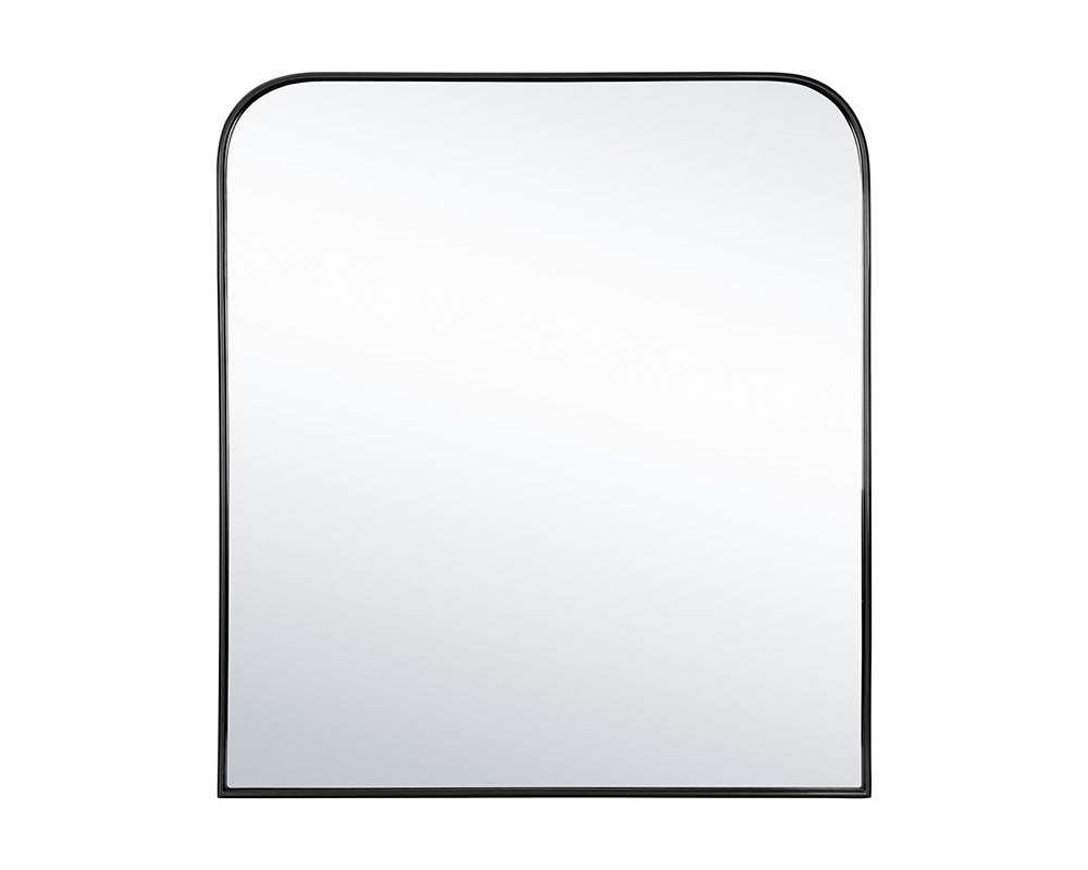 Sunpan Calabasas Wall Mirror in Black / Brass