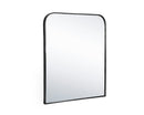 Sunpan Calabasas Wall Mirror in Black / Brass
