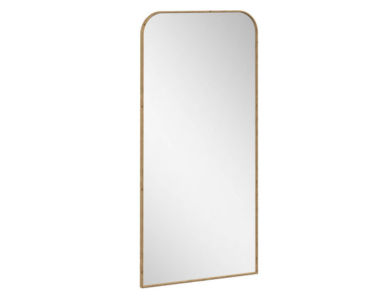 Sunpan Calabasas Floor Mirror In Rustic Oak