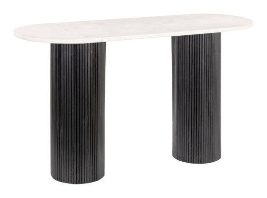 Zuo Modern Izola Console Table in White and Black