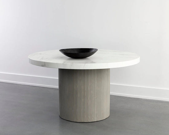 Sunpan Nicolette Dining Table Light Grey - Marble Look 40''/50''