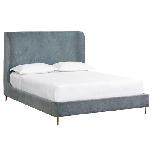 Sunpan Tierra Bed Queen Bergen French Blue / Bergen Taupe