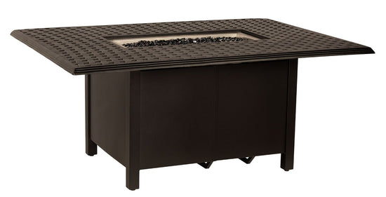 Woodard Thatch Rectangular Chat Height Fire Table