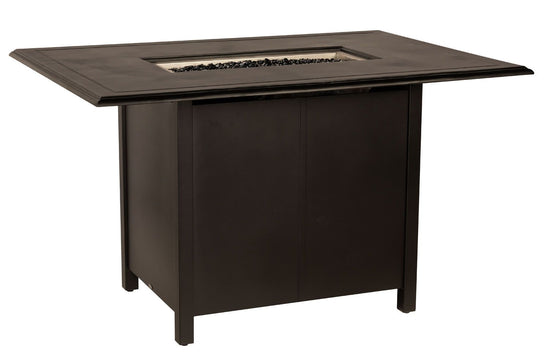 Woodard Solid Cast Rectangular Counter Height Fire Table