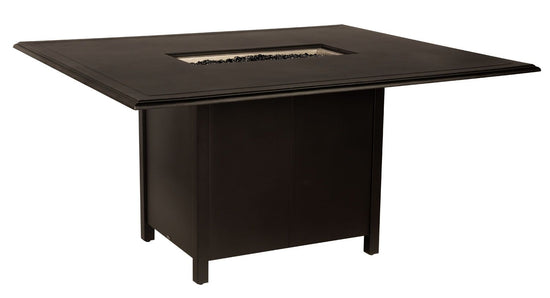Woodard Solid Cast 70" x 60" Rectangular Counter Height Fire Table