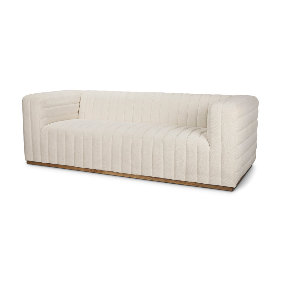 Mercana Ricciardo Cream Boucle 3-Seater Sofa