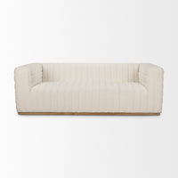 Mercana Ricciardo Cream Boucle 3-Seater Sofa