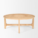 Mercana Taylin Light Brown Wood Round Coffee Table