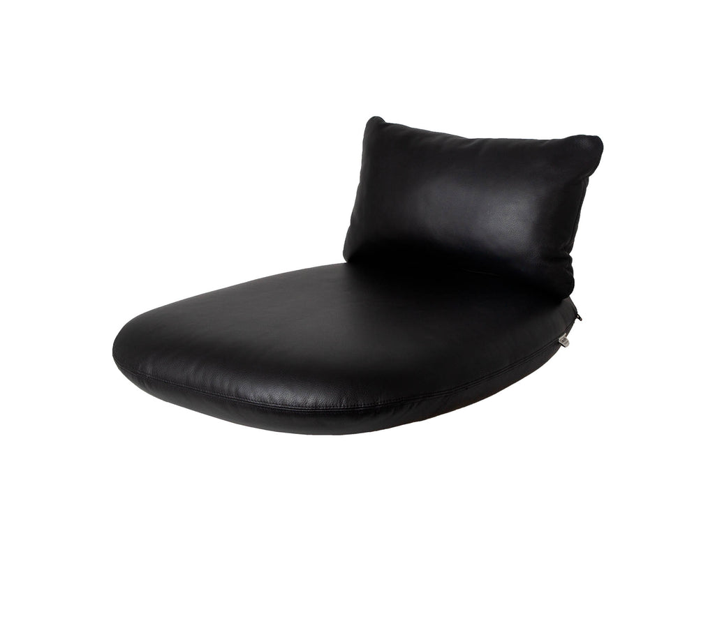 Cane-Line Peacock Lounge Chair Black Leather Cushion 2 Per Set
