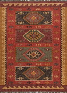 Jaipur Bedouin Amman Flat-Weave Red Rug