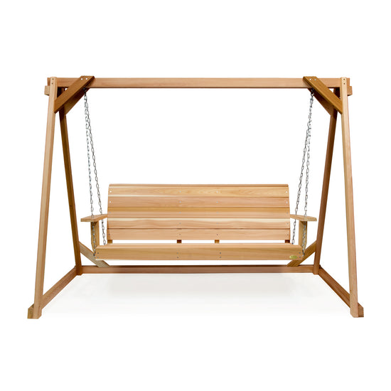 All Things Cedar 6'/8' Swing A-Frame & 4' Porch Swing Set