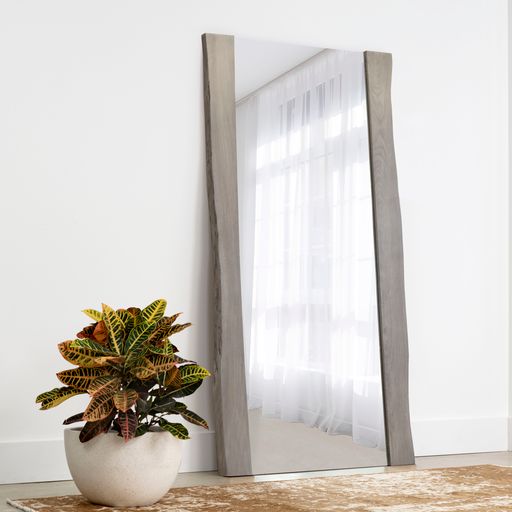 Sunpan Fontana Floor Mirror in Grey / Natural