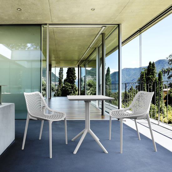 Compamia Air Bistro Set 3 Piece Black/Dark Gray/Taupe/White