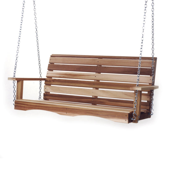 All Things Cedar 4-ft Porch Swing with Comfort Swing Springs