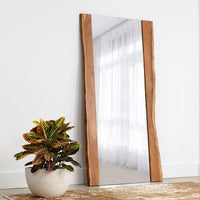 Sunpan Fontana Floor Mirror in Grey / Natural