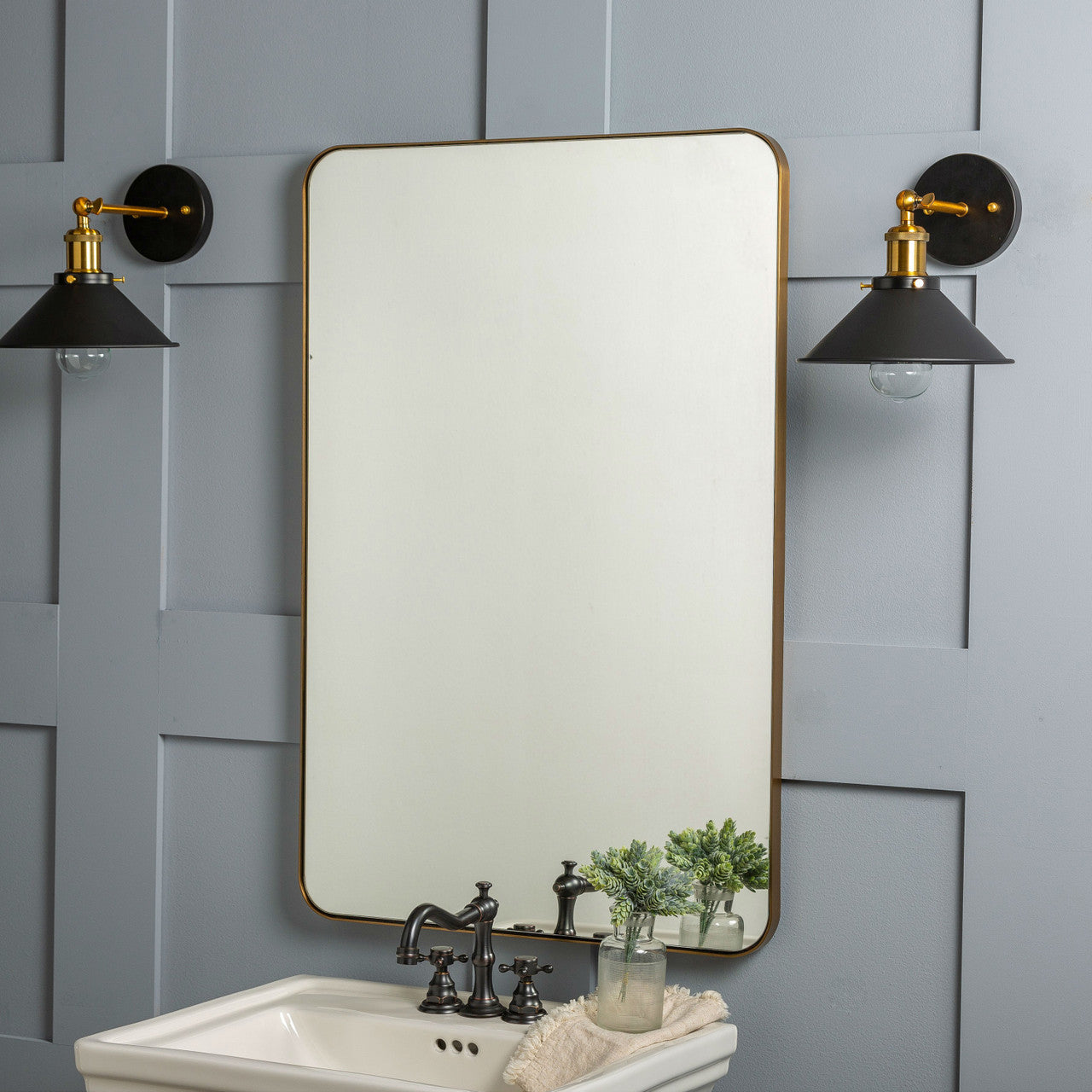 Cooper Classics Somerset Gold Metal Mirror